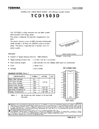 Datasheet TCD1503 manufacturer Toshiba